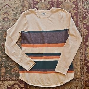 Duluth Trading Divided Striped Long Sleeve Top Womens's Sz Small